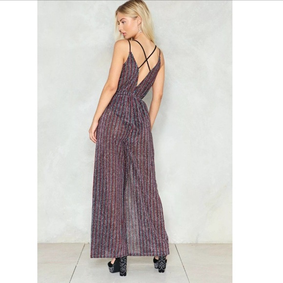 Nastygal metallic rainbow jumpsuit - Picture 3 of 4